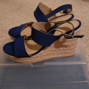 Montego Day Club Blue Summer Wedges